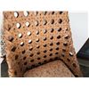 Image 4 : Rattan Side Chair w/ Woven Back & Seat Cushion 26" x 42"H w/ Wooden Table 20" x 23" x 10"H