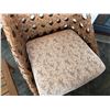 Image 5 : Rattan Side Chair w/ Woven Back & Seat Cushion 26" x 42"H w/ Wooden Table 20" x 23" x 10"H
