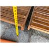 Image 13 : Qty 2 Wooden Slatted Chaise Lounge Chairs on Wheels w/ Adjustable Backrest & Orange Cushions 26" x 7