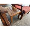 Image 25 : Wooden Slatted Loveseat w/ 2 Matching Chairs, Cushions & 2 Accent Tables, Misc Sizes