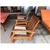 Image 31 : Wooden Slatted Loveseat w/ 2 Matching Chairs, Cushions & 2 Accent Tables, Misc Sizes