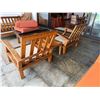 Image 32 : Wooden Slatted Loveseat w/ 2 Matching Chairs, Cushions & 2 Accent Tables, Misc Sizes