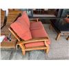 Image 3 : Wooden Slatted Loveseat w/ 2 Matching Chairs, Cushions & 2 Accent Tables, Misc Sizes