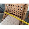 Image 7 : Rattan Side Chair w/ Woven Back & Seat Cushion 30" x 40"H w/ Wooden Table 20" x 23" x 10"H
