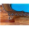 Image 10 : Large American Empire-Style Wooden Lounger w/ Carved Details & Cushions 94" x 48" x 36"H