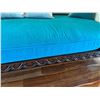 Image 12 : Large American Empire-Style Wooden Lounger w/ Carved Details & Cushions 94" x 48" x 36"H