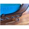 Image 14 : Large American Empire-Style Wooden Lounger w/ Carved Details & Cushions 94" x 48" x 36"H