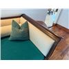Image 16 : Large American Empire-Style Wooden Lounger w/ Carved Details & Cushions 94" x 48" x 36"H