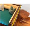 Image 21 : Large American Empire-Style Wooden Lounger w/ Carved Details & Cushions 94" x 48" x 36"H