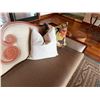 Image 5 : Wooden Sofa Lounger w/ Modern Design, Upholstered Back & Seat Cushions 87" x 34" x 30"H