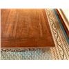 Image 13 : Carved Wooden Low Coffee Table w/ Floral Motif & Cabriole Legs 48" x 48" x 18"H