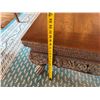 Image 16 : Carved Wooden Low Coffee Table w/ Floral Motif & Cabriole Legs 48" x 48" x 18"H
