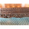 Image 3 : Carved Wooden Low Coffee Table w/ Floral Motif & Cabriole Legs 48" x 48" x 18"H