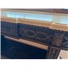 Image 8 : Wooden Oval Entry Console Table w/ Natural Stone Top 70" x 19" x 40"H