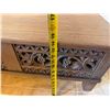 Image 6 : Carved Wooden Low Coffee Table w/ Floral Motif 36" x 18" x 14"H