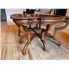 Image 6 : Carved Wooden Scalloped-Edge Coffee Table w/ Raised Rim 48" x 33" x 20"H