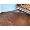 Image 3 : Carved Wooden Scalloped-Edge Round Table w/ Raised Rim 24" Dia, 25"H