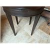 Image 4 : Carved Wooden Scalloped-Edge Round Table w/ Raised Rim 24" Dia, 25"H