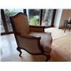 Image 7 : Oversized Upholstered French-Style Bergere Armchair 33" x 29" x 43"H