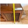 Image 10 : Wooden Bamboo-Motif Media Console or TV Stand 63" x 20" x 24"H (contents not included)