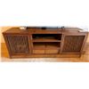 Image 1 : Wooden Bamboo-Motif Media Console or TV Stand 63" x 20" x 24"H (contents not included)