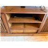 Image 3 : Wooden Bamboo-Motif Media Console or TV Stand 63" x 20" x 24"H (contents not included)