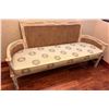Image 2 : Rattan Settee w/ Reclaimed Natural Wood Finish & Seat Cushion, & 2 Matching Chairs, Misc Sizes
