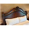 Image 2 : Wooden Sleigh Bed w/ Upholstered Bench & 2 Nightstands (mattress not included)