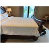 Image 7 : Wooden Sleigh Bed w/ Upholstered Bench & 2 Nightstands (mattress not included)