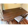 Image 2 : Wooden Desk w/ 4 Drawers 60" x 30" x 30"H & Chair w/ Upholstered Seat 36"H