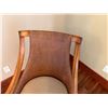 Image 2 : Wooden Paragon Dining Armchair w/ Woven Back & Upholstered Seat 22"W x 40"H