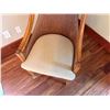 Image 3 : Wooden Paragon Dining Armchair w/ Woven Back & Upholstered Seat 22"W x 40"H