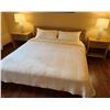 Image 1 : Bedroom Set w/ Wooden Headboard & 2 Nightstands, Misc Sizes (mattress not included)