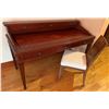 Image 1 : Wooden Partner Desk w/ 3 Drawers 60" x 26" x 39"H & Chair w/ Upholstered Seat 36"H