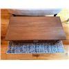 Image 2 : Carved Wooden Low Coffee Table w/ Floral Motif 36" x 18" x 14"H
