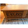 Image 3 : Carved Wooden Low Coffee Table w/ Floral Motif 36" x 18" x 14"H