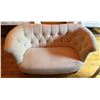 Image 1 : Curved Loveseat w/ Upholstered Seat & Back 60" x 25" x 32"H