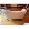 Image 7 : Curved Loveseat w/ Upholstered Seat & Back 60" x 25" x 32"H