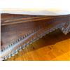 Image 5 : Carved Wooden Bedframe on Wheels w/ Curved Headboard  81" x 54"  (mattress not included)