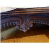 Image 6 : Carved Wooden Bedframe on Wheels w/ Curved Headboard  81" x 54"  (mattress not included)