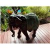 Image 2 : Large Carved Solid Wood Elephant w/ Saddle 35" x 15" x 38"H