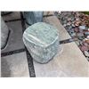 Image 17 : Solid Natural Stone Table 46" x 33" x 21"H w/ 6 Matching Seats 12" Dia, 12"H