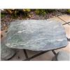 Image 3 : Solid Natural Stone Table 46" x 33" x 21"H w/ 6 Matching Seats 12" Dia, 12"H