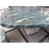 Image 7 : Solid Natural Stone Table 46" x 33" x 21"H w/ 6 Matching Seats 12" Dia, 12"H