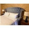 Image 7 : Bedroom Set w/ Curved Tufted Headboard & 2 Nightstands, Misc Sizes (mattress not included)