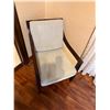 Image 2 : Wooden Paragon Dining Armchair w/ Woven Back & Upholstered Seat 24" x 27" x 25"H (to armrest)