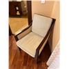 Image 3 : Wooden Paragon Dining Armchair w/ Woven Back & Upholstered Seat 24" x 27" x 25"H (to armrest)