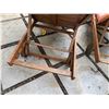 Image 8 : Qty 2 Wooden Slatted Chaise Lounge Chairs on Wheels w/ Adjustable Backrest & Pink Cushions 26" x 75"