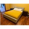 Image 2 : Bedroom Set w/ Gray Sleigh Frame & 2 Nightstands, Misc Sizes (mattress not included)