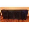 Image 1 : Wooden 4-Door Sideboard Cabinet w/ Interior Shelving 78" x 18" x 33"H (door panel doesn't shut prope